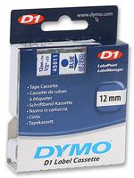 DYMO - 45011 - 标签打印带 蓝字/透明底 12MM