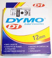 DYMO - 45013 - 标签打印带 黑字/白底 12MM