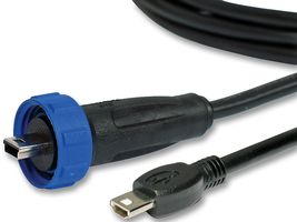 BULGIN - PX0442/4M50 - 电缆 迷你USB-A型至迷你USB-B型 4.5米