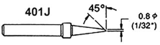 XYTRONIC - 44-415401/JP - 烙铁头 尖头 耐用型 0.8MM