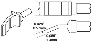 OKI METCAL - TFP-BLH50 - 镊子形烙铁头 大负荷 一对 16MM