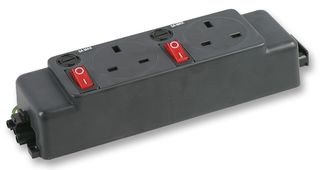 POWERDATA TECHNOLOGIES - MPP 2/2 - 多路电源插座 2x保险丝 桌下安装