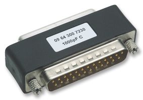 HARTING - 09 64 200 7210 - 适配器 D-sub 滤波型 47pF 15路